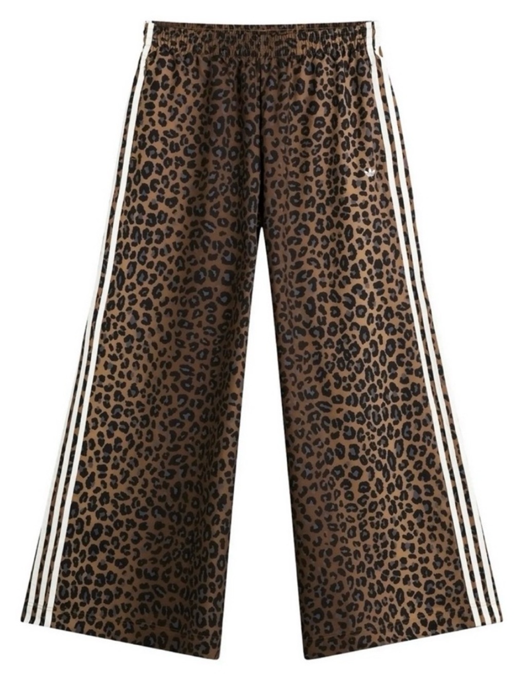 Adidas NWT Brown & Black Leopard Print Track Pants with White Stripes - Picture 6 of 6